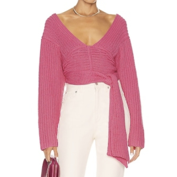 Nwt Atoir Farfetch chunky backless wrap tie sweater S - Picture 3 of 8